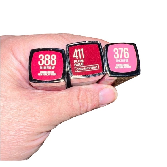 Maybelline Other - Maybelline Lipstick Trio #388 #411 #376 3 pc lot